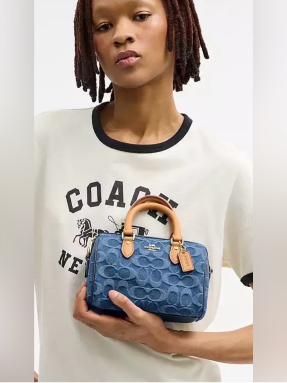 Coach Mini Rowan Crossbody Bag In Signature
Denim NWT - Picture 2 of 9